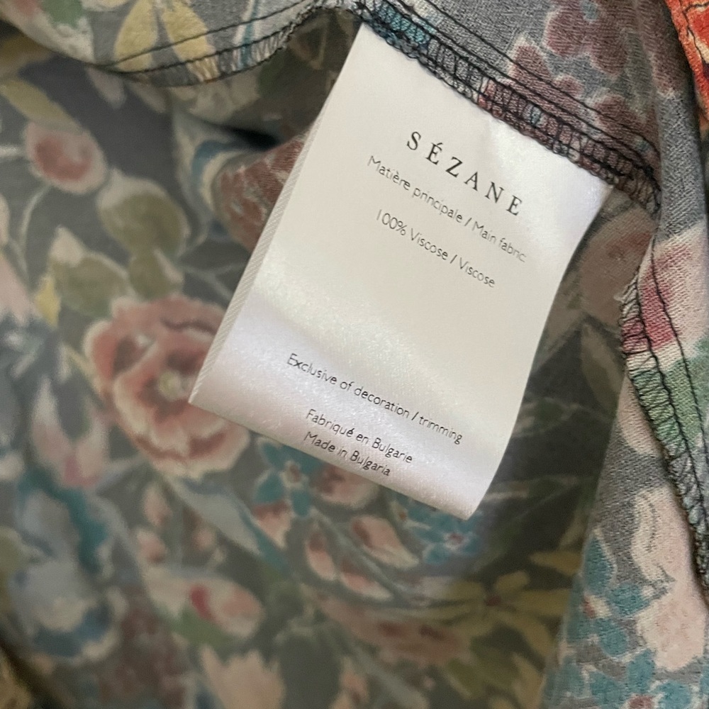 Sezane Dafne Floral Wrap Blouse - Picture 7 of 8